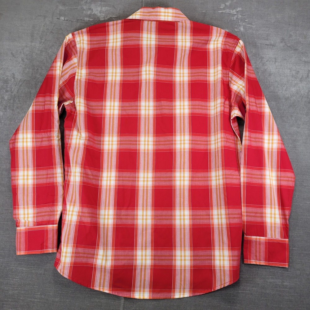 Southpole Mens XL Plaid Button Up Shirt Short Sleeve Top Red New - Picture 11 of 11